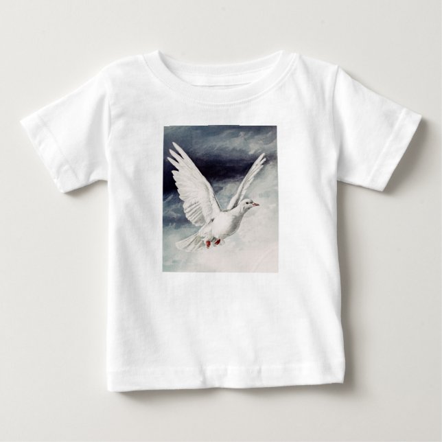 Helig Ande Duva Religiös bekräftelse och fred T Shirt (Framsida)