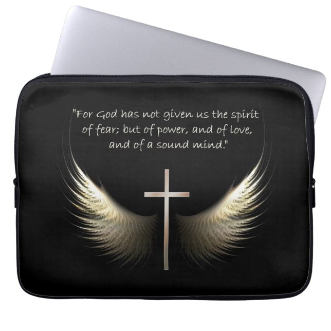 Helig ande med kristenkor och Scripture Laptop Sleeve (Framsidan)