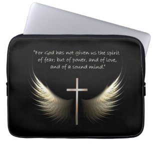 Helig Ande med kristet kors och skrift Laptop Sleeve