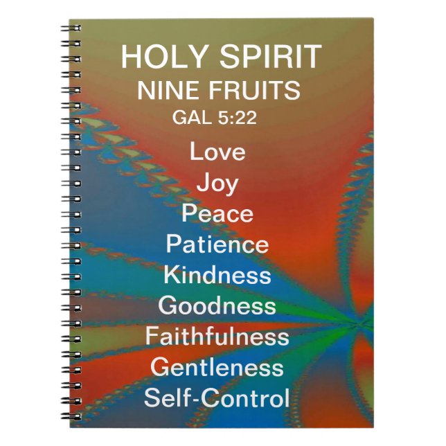HELIG ANDE "nio frukter" Gal.5: JOURNAL 22 Anteckningsbok (Framsidan)