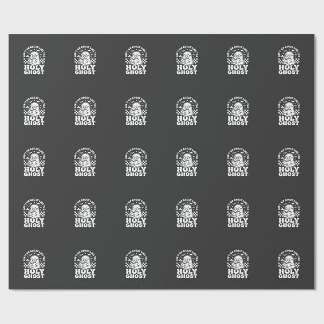 Helig Ande Retro Halloween Spökdesign_1 Presentpapper (Platt)