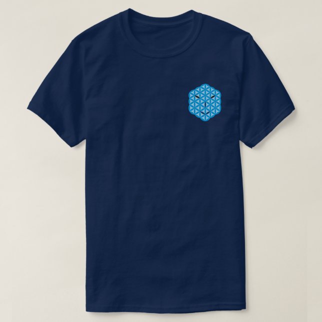 Helig ansikte - Arkitrian, blå. T Shirt (Design framsida)