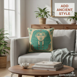 Helig Anubis & Papyrus Egyptian Art Kudde