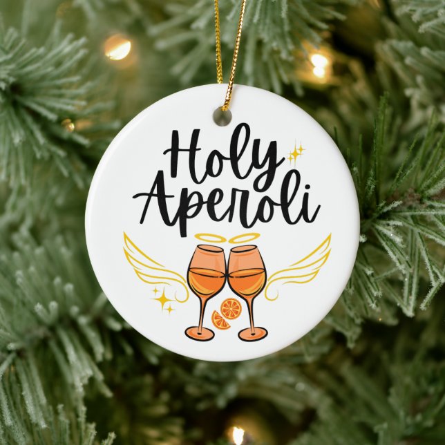 Helig Aperoli Snadjig Trendig Aperol Spritz Uttala Julgransprydnad Keramik (Träd)