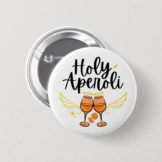 Helig Aperoli Snadjig Trendig Aperol Spritz Uttala Knapp (Framsida & baksida)