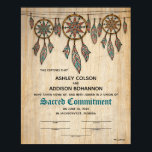 "Helig-åtagande" Boho Rustic WeddingCertificate Poster<br><div class="desc">Bevara dina minnen från bröllop! Certifikat för Ceremonial Bröllop för ALLA unioner och partnerskap. ♥ Anpassa för att "göra det till din egen" - Re-ord all text/alla fraser för att återspegla din unika union. ♥ Denna intygstyp namnteckning linjer för att tjänstemannen, vittnena eller Best Man och Maid of honor ska...</div>