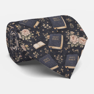 Helig Bibel Elegant Kristet Tro-mönster Slips