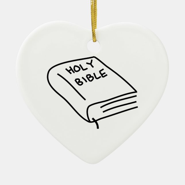 Helig bibel julgransprydnad keramik (Framsidan)