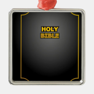 Helig bibel julgransprydnad metall