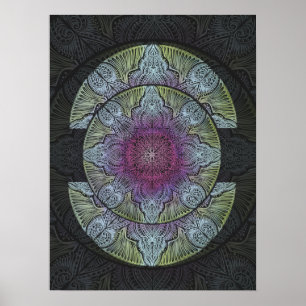 Helig Bloom Mandala Poster