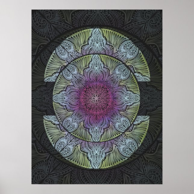Helig Bloom Mandala Poster (Framsidan)