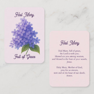 Helig Blooms Lilac - Hail Mary Heliga Card Visitkort