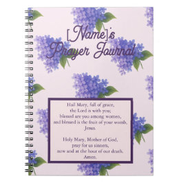 Helig Blooms Lilac - Hail Mary Journal Anteckningsbok