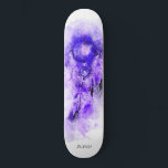 *~* Helig Boho Tribal Shamanic Dream Catcher Mini Skateboard Bräda 18,5 Cm<br><div class="desc">* Western BOHO American Watercolor Abstrakt Dream Catcher Journey med vackra Feathers som en Shamanic-symbol för en Native American Andlig Healer eller BOHEMIAM-design. *** färg är mestadels djup Ametyst-LILA på WHITE. Denna spritbaserade, esoteriska populära boho kreativ abstrakt modern drömmare och Fjäderdesign kommer med största sannolikhet att uppskattas av Shamans, Native...</div>