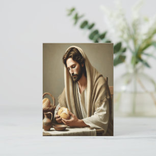 Helig Bread: Jesus' Loving Gesture Vykort