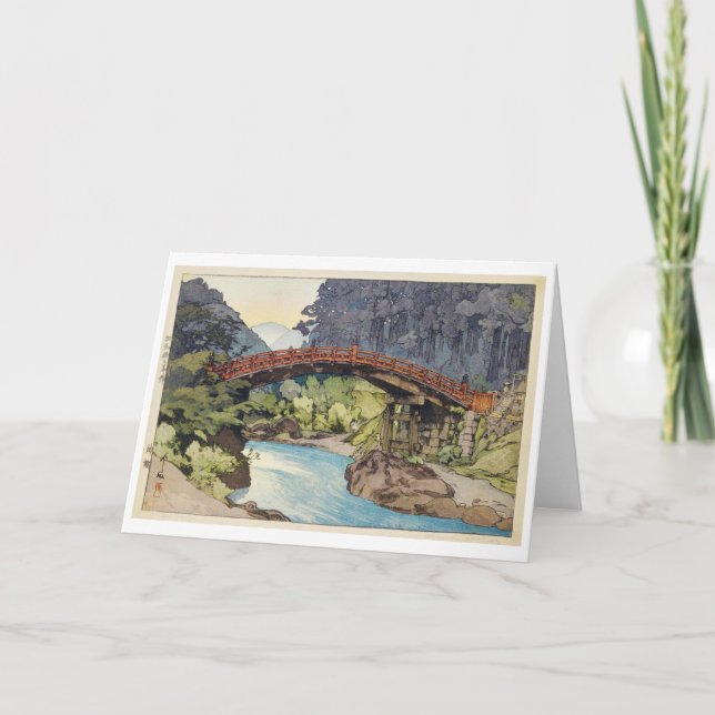 Helig Bridge, Hiroshi Yoshida, Woodcut Kort (Framsida)