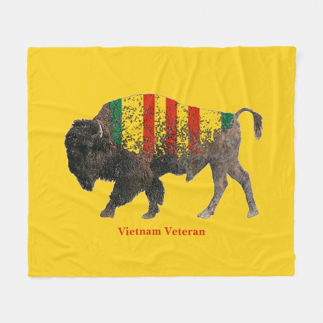 Helig Buffalo Vietnam Veteran BLANKET Fleecefilt (Framsidan (Horisontell))