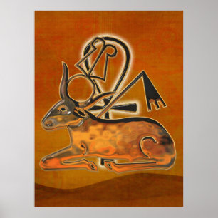 Helig Bull Egyptian 3D Poster