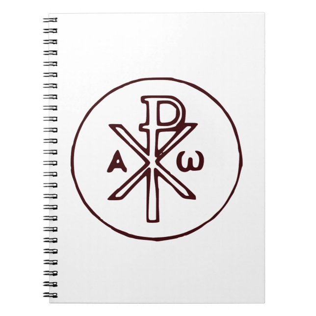 Helig Chi-Rho Kristogram Finkonst Anteckningsbok (Framsidan)