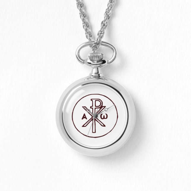 Helig Chi-Rho Kristogram Finkonst Armbandsur (Framsida)