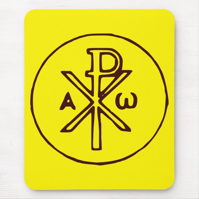 Helig Chi-Rho Kristogram Finkonst Musmatta (Framsidan)