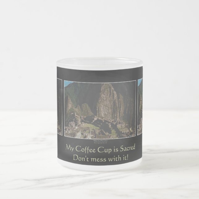 ’Helig Coffee Kopp’ Machu Picchu Incan Humor Mugg (Center)