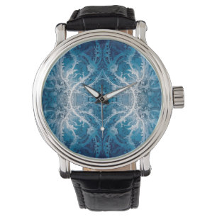 Helig Cosmiflöde - Blått Silver-symmetri Armbandsur