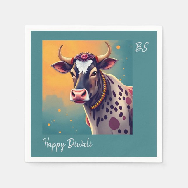 Helig Cow Diwali Festival Pappersservett (Framsidan)