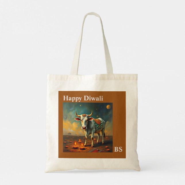 Helig Cow Diwali Helgdag Magic Tygkasse (Baksida)