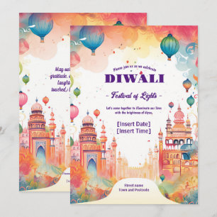 Helig Diwali Reflection Inbjudningar