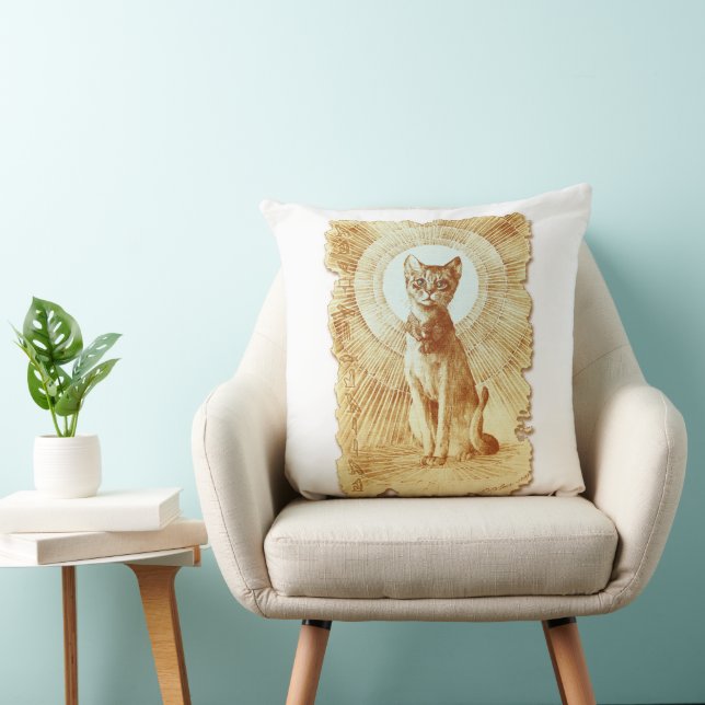 Helig Egyptiska Royalet Cat Kudde (Stol)