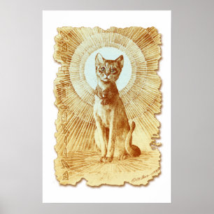 Helig Egyptiska Royalet Cat Poster