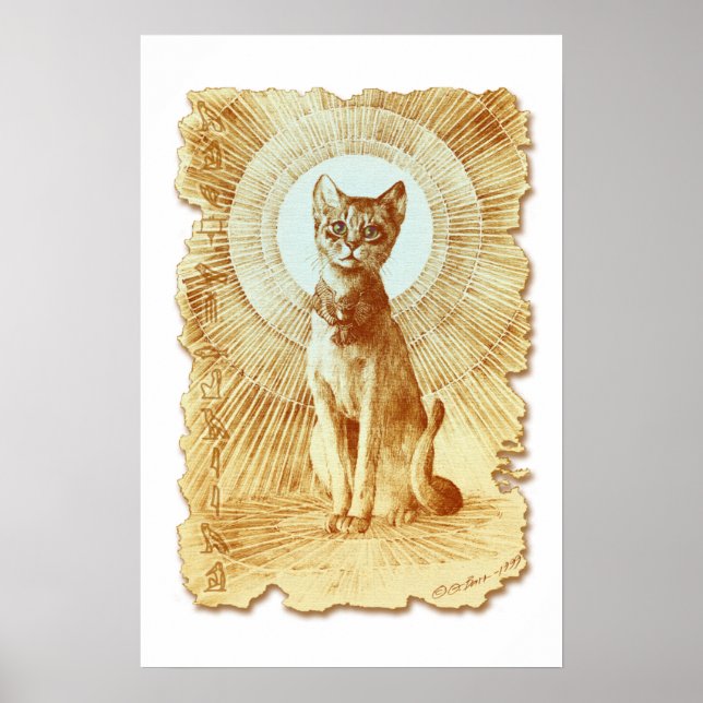 Helig Egyptiska Royalet Cat Poster (Framsidan)