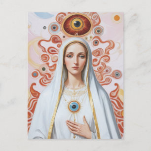 Helig Evil Öga Protection Mary Vykort