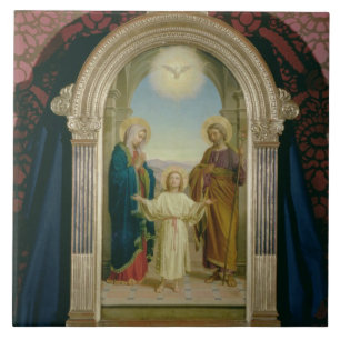 Helig familj, 1898 (tempera på panel) kakelplatta