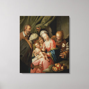 Helig familj med St Anne Canvastryck