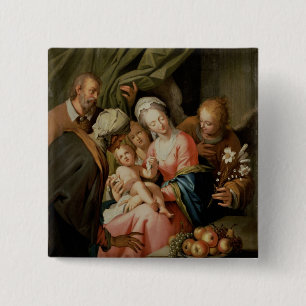 Helig familj med St Anne Knapp