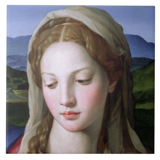 Helig familj med St Anne och det begynna Stet John Kakelplatta (Framsidan)