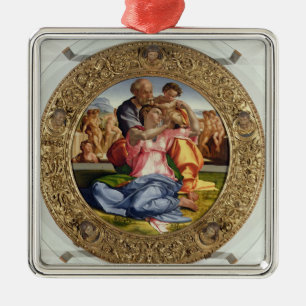 Helig familj med St John (Doni Tondo), 1504-05 Julgransprydnad Metall