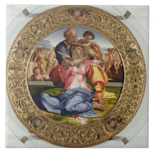 Helig familj med St John (Doni Tondo), 1504-05 Kakelplatta