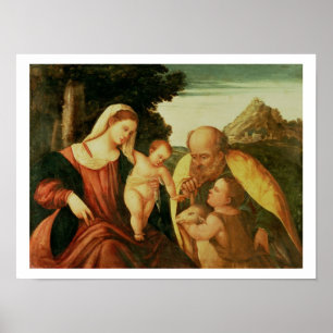 Helig familj med St John Poster