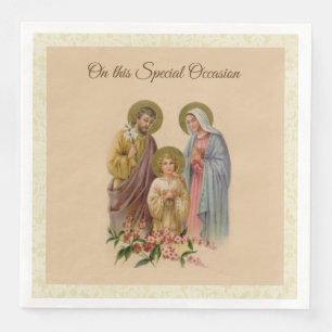 Helig familjJesus Mary helig St Joseph katolik Pappersservett