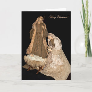 Helig familjNativitygrupp, Jesus, Mary & Joseph Helgkort
