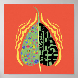 helig fig löv konstnärligt poster