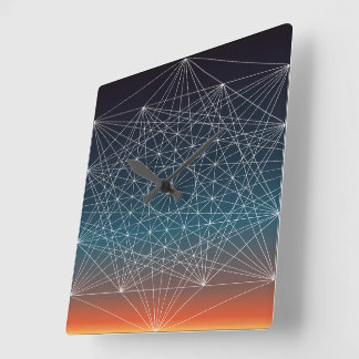 Helig G Sunset Fyrkantig Klocka