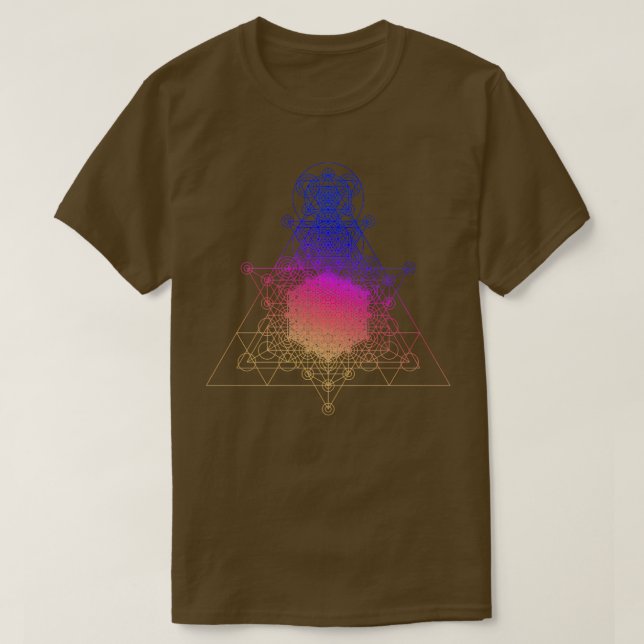 Helig Geometri, högre dimension T Shirt (Design framsida)