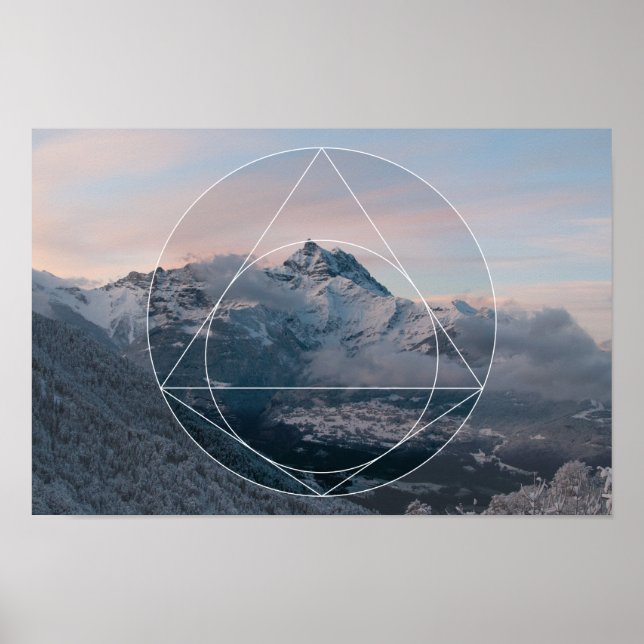 Helig Geometri kontra bergen Poster (Framsidan)