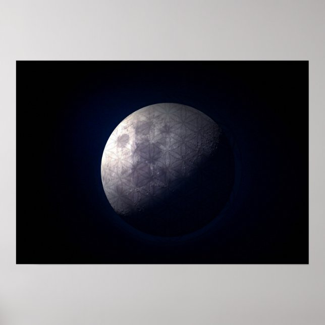 Helig geometri - Livets blomma i måne Poster (Framsidan)