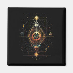 Helig Geometri Metatron Kub Andlig Yoga _1 Magnet