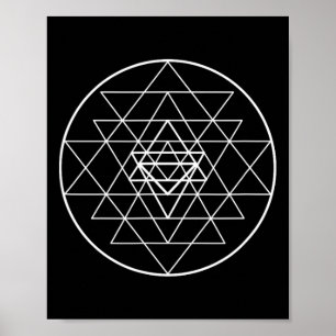 Helig geometri Sri Yantra Yoga Meditation  Poster